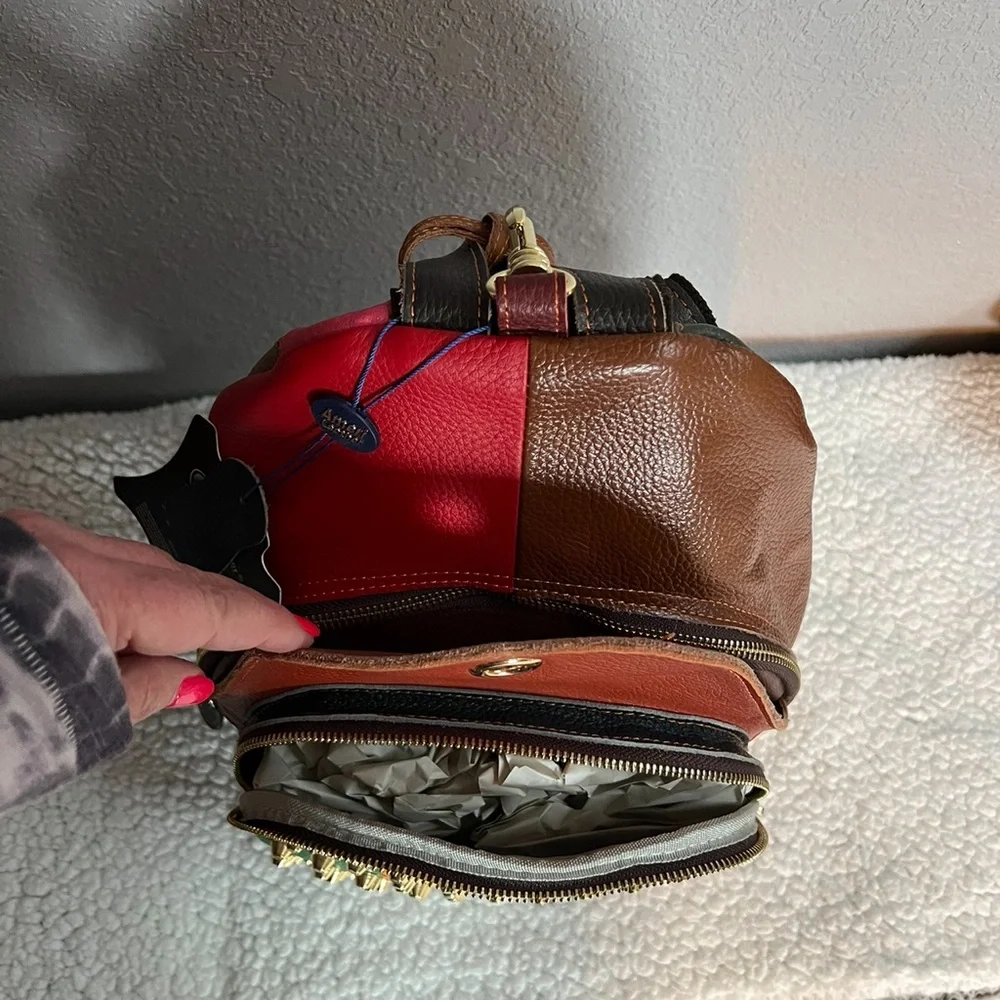💚❤️💙💛AmeriLeather Borka Leather Backpack NWT (regularly $189)❤️BEAUTIFUL❤️NEW - Picture 6 of 16